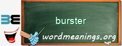 WordMeaning blackboard for burster